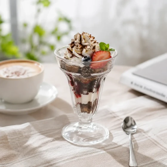 Transparent PC Sundae Cup 280 ml