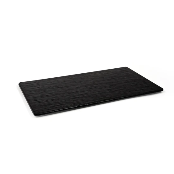 Vague Black Melamine Slate Plate GN 1/3