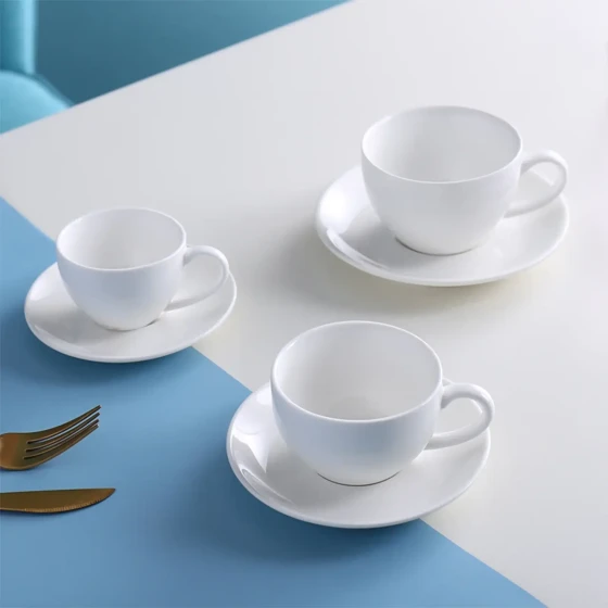 Porceletta Ivory Porcelain Cup & Saucer