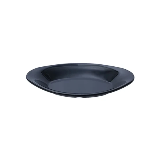 Vague Black Melamine Salad Oval Platter
