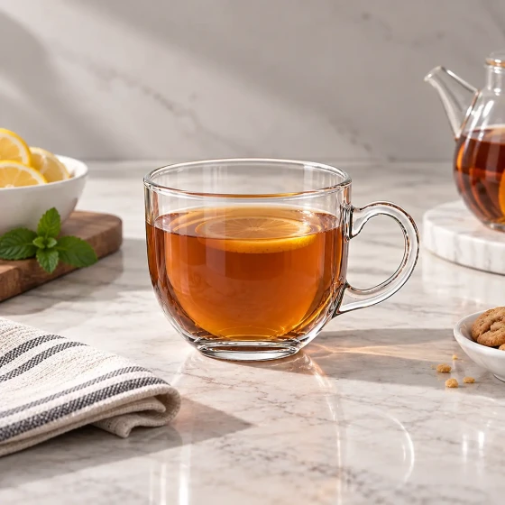 LX Glass Coffee Cup with Handle 190 ml