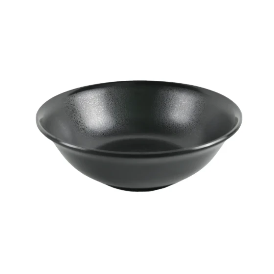 Vague Black Melamine Bowl