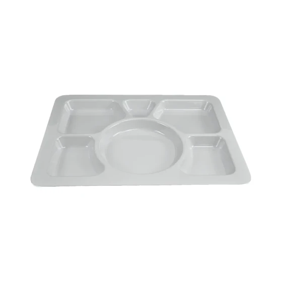 Vague Melamine White Serving Tray 16”