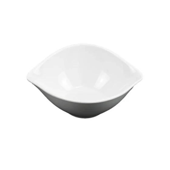 Vague Melamine White Oval Bowl