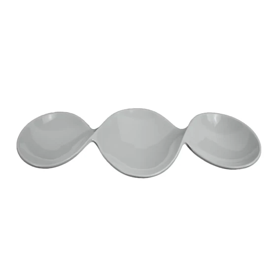 Vague Melamine White Serving Tray 16”
