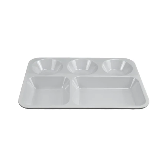 Vague Melamine White Serving Tray 13.25”