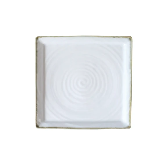 Porceletta Terra Reactive Glaze Porcelain Square Plate