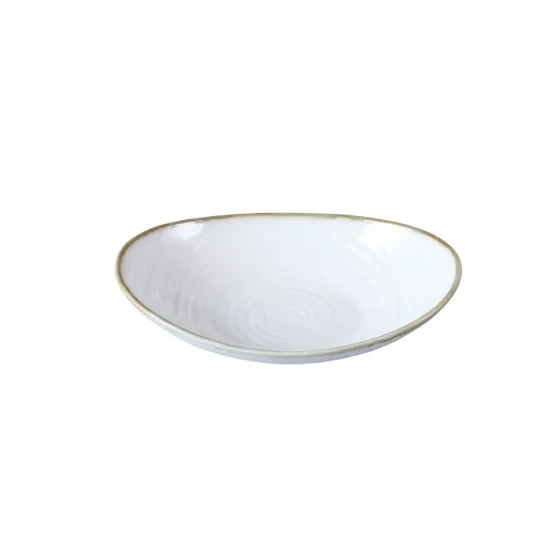 Porceletta Terra Reactive Glaze Porcelain Oval Bowl