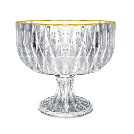 Crystaluxe Glass Fruit Bowl with Stand 22.8 cm