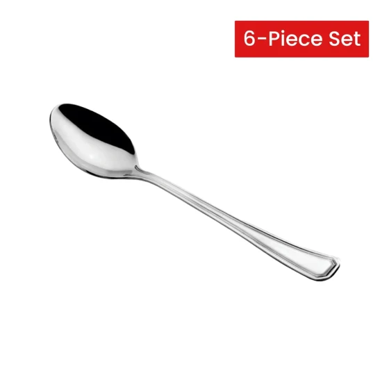 Vague Trim Stainless Steel Table Spoon 19.5 cm - 6 Pcs Set