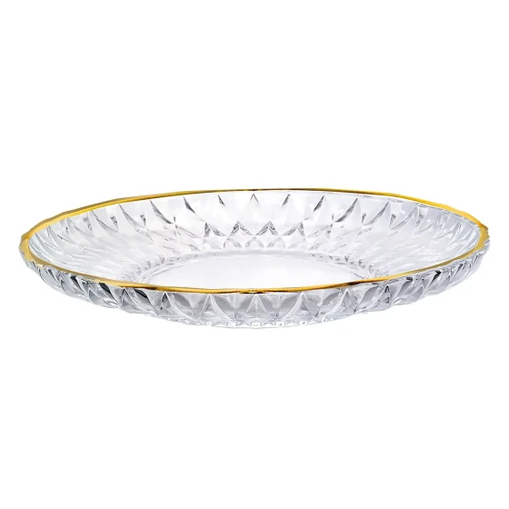Crystaluxe Glass Cake Plate 32.7 cm