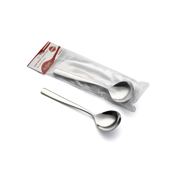 Vague Vero Stainless Steel Soup Spoon - 6 Pcs Set