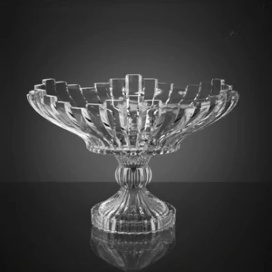 City Glass Milan Fruit Bowl With Stem 30 cm