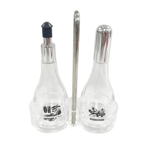 Transparent Glass Oil & Vinegar Set