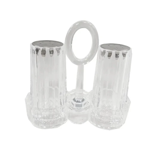 Transparent Glass Condiment Bottle Set