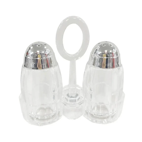 Transparent Glass Condiment Bottle Set