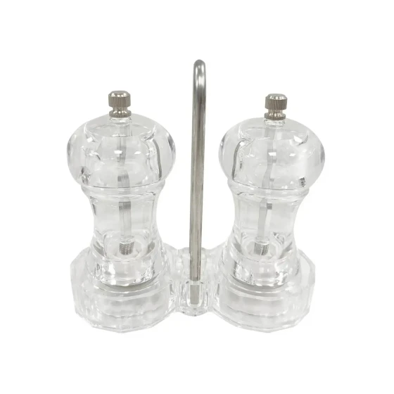 Transparent Acrylic Salt & Pepper Grinder 14.2 cm x 6.4 cm x 14 cm