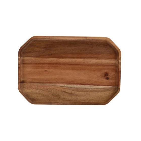 Vague Rectangular Acacia Wooden Serving Tray 30 cm x 20 cm