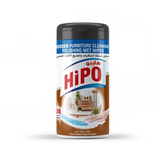 HiPO Wooden Furniture Cleaning & Polishing 50 Wet Wipes