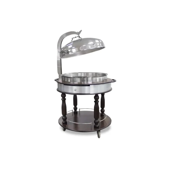 Ozti Chafing Dish Trolley - Round Carving Trolley