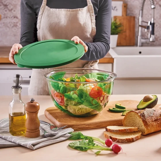 Snips Green Salad Bowl with Lid 23.5 cm