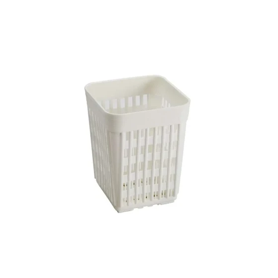 Jiwins PP White Dense Bottom Square Knife & Fork Basket 14 cm