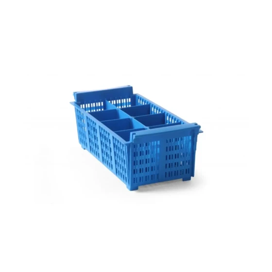Jiwins Plastic 8-compartment Cutlery Basket with out Handle Blue
