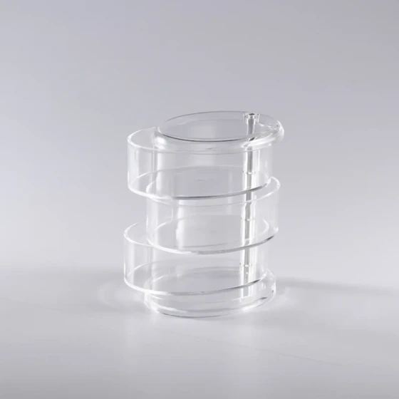 Vague Acrylic 3 Layers Oval Serving Stand