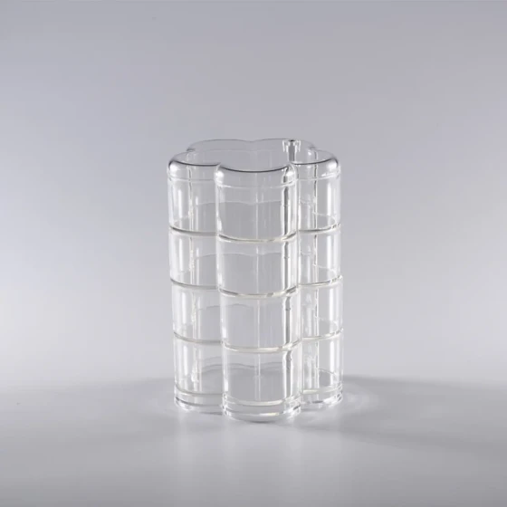 Vague Acrylic 4 Layers Flower Shape Serving Stand