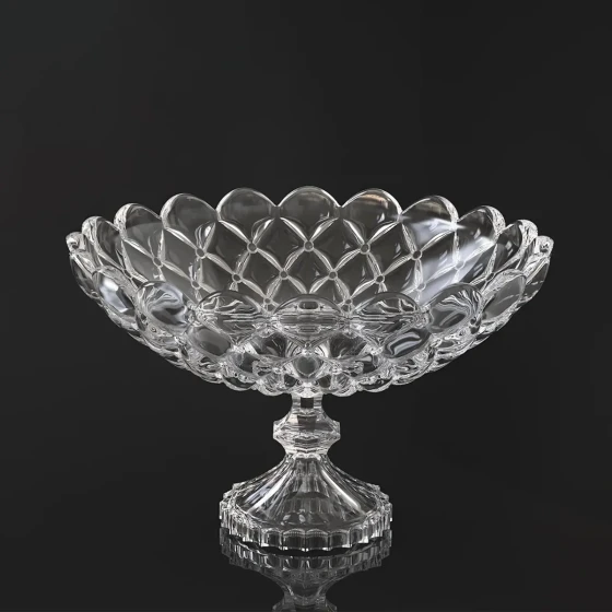 City Glass Capitone Glass Fruit Bowl 30 cm