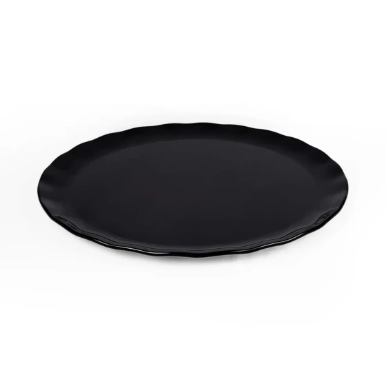 Vague Melamine Round Wavy Edge Serving Platter