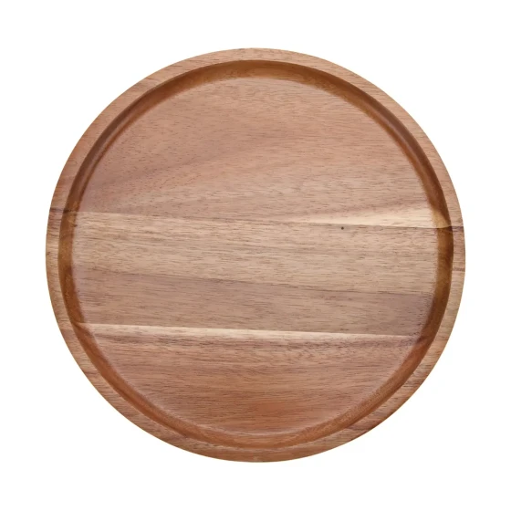 Vague Round Acacia Wooden Tray