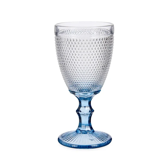 Vivalto 6 Piece Cobalt Blue Points Wine Glass 330 ml Set