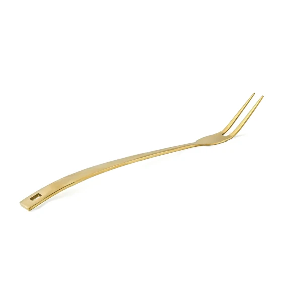 Stainless Steel Golden Serving Fork 35 cm