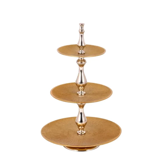 Vague Round 3 Tier Aluminum Stand 30 cm