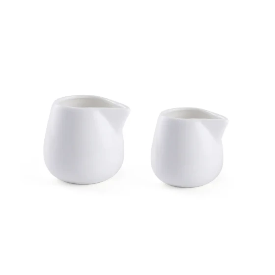 Porceletta Ivory Porcelain Creamer without Handle