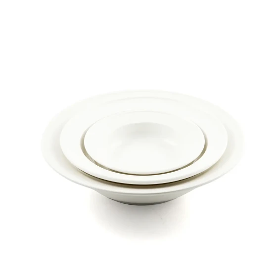 Porceletta Ivory Porcelain Deep Plate