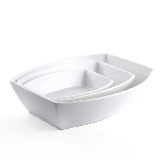 Porceletta Ivory Porcelain Rectangular Bowl