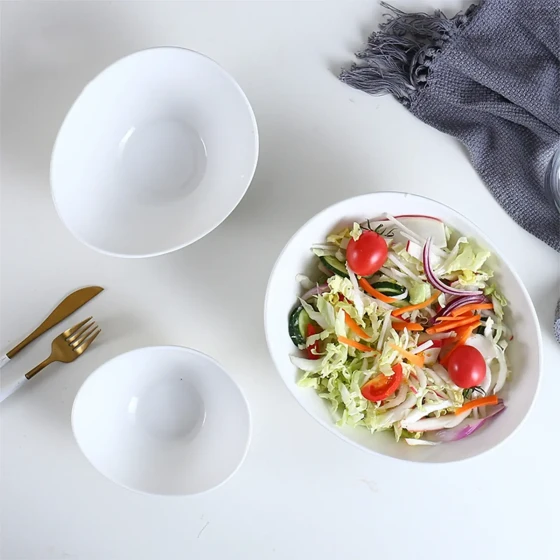 Porceletta Ivory Porcelain Oval Bowl