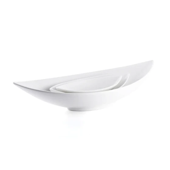 Porceletta Ivory Porcelain Boat Bowl