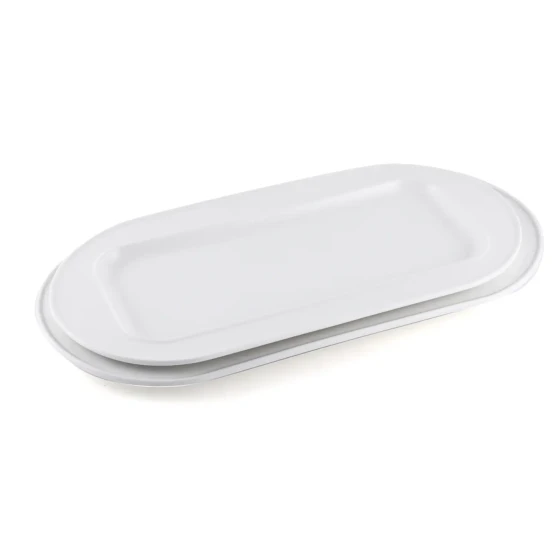 Porceletta Ivory Porcelain Oval Rectangular Inner Plate