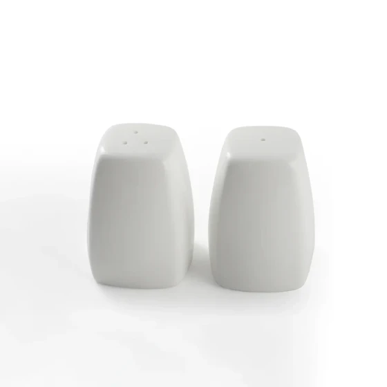 Porceletta Ivory Porcelain Salt Shaker coup shape