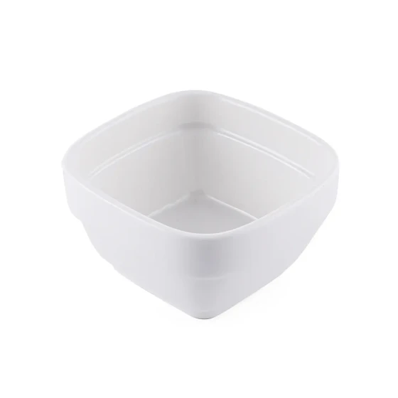 Porceletta Ivory Porcelain Stackable Square Bowl 4"