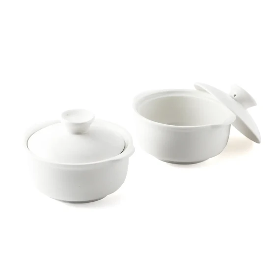 Porceletta Ivory Porcelain Soup Cup with Lid 4.5"