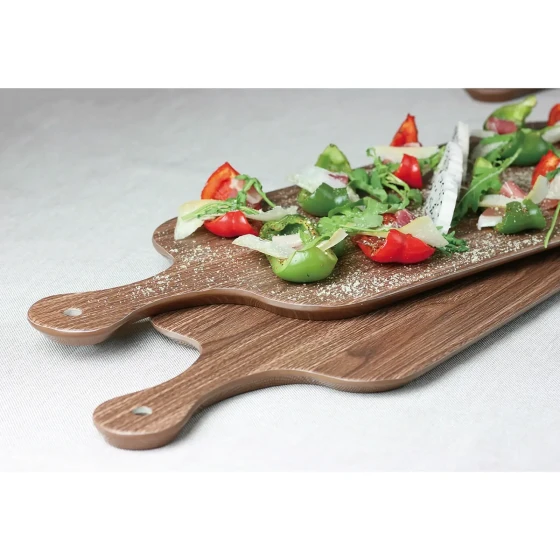 Vague Melamine Wooden Rectangular Serving Board