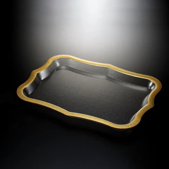 Vague Rectangular Acrylic Traditional Serving Tray