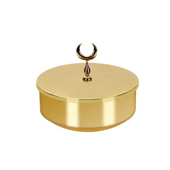 Vague Round Steel Candy Box