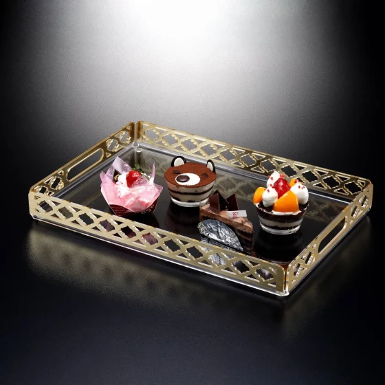Vague Acrylic Serving Laser Cut Serving Tray