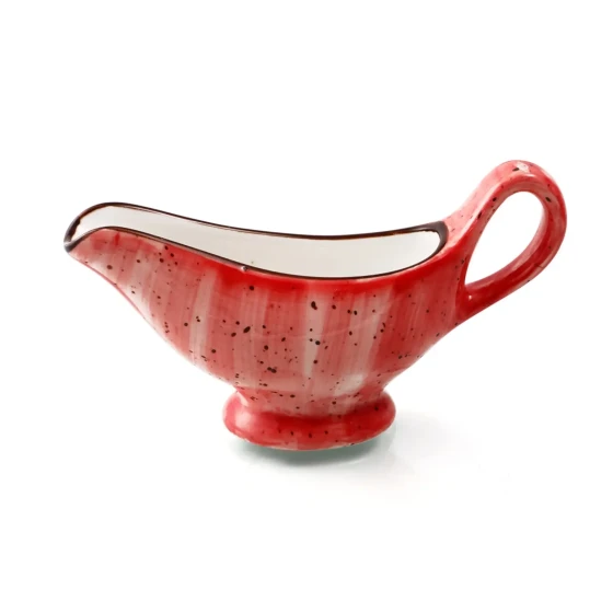 Porceletta Color Glaze Porcelain Sauce & Gravy Boat
