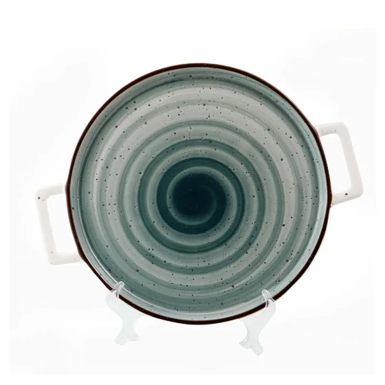 Porceletta Color Glaze Porcelain Pizza Plate